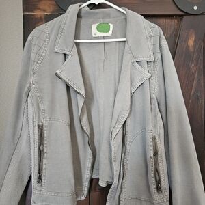 Anthropologie Gray Jean Jacket